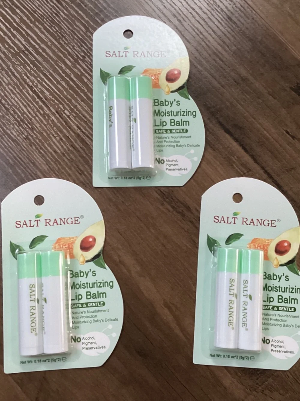 Salt Range Baby Moisturizing Lip Balm Bundle 0.18 oz each (6 lip balms) NEW